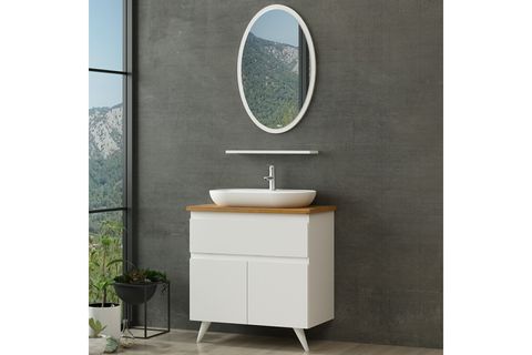 NİKA BANYO DOLABI 326, BEYAZ 85 CM