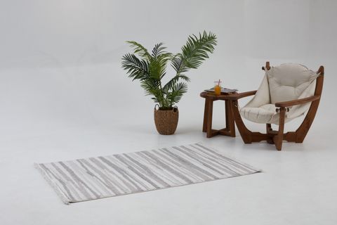 4K INFİNİTY COLLECTİON MODERN MAKİNE HALISI 02, WHİTE BEİGE, 80X150 CM