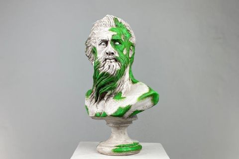 POSEIDON MOSSY POP ART DEKORATİF ROMA YUNAN HEYKELLERİ