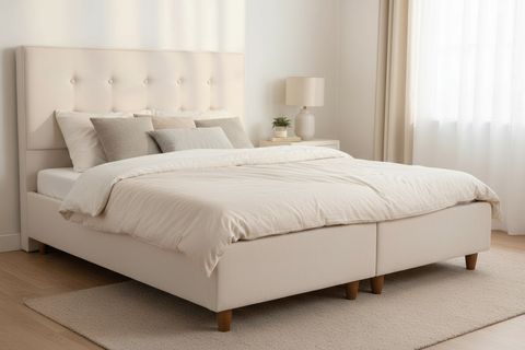 LUNA NERA BAZA VE BAŞLIK SETİ, KREM, 160X200