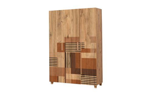LEVA COLORBLOCK GARDIROP, ATLANTİK, 3 KAPAKLI