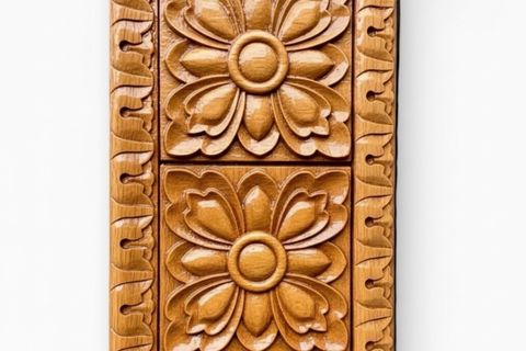 FLOWERS MASİF KAYIN AHŞAP EL YAPIMI AYNA