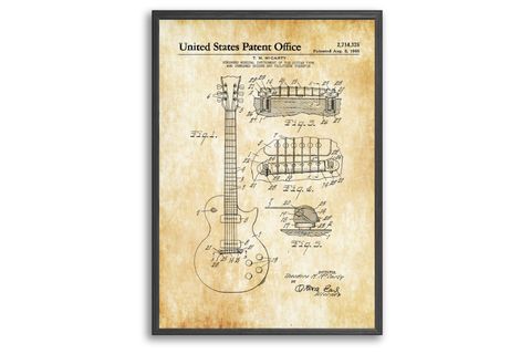 GİTAR PATENT FRANK RAY ÇERÇEVELİ PANO SET, 50X70