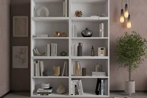 LEKSA RAFLI KİTAPLIK 130 CM BEYAZ KTP-1263