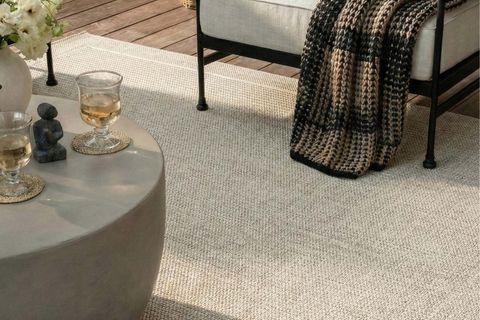 PERA HALI MİNİMALİST KREM BEYAZ SİSAL TARZI HALI FM02W 160X210 CM