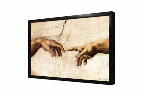 MİCHELANGELO ADEMİN YARATILIŞI DETAY CAM TABLO, ÇERÇEVESİZ, 30X40, C02000542