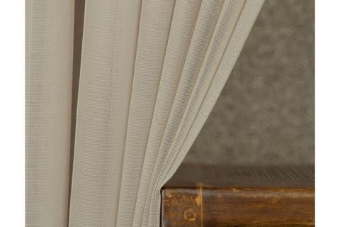 MASSARELLİ ETAMİN TÜL VİZON RENGİ  PİLESİZ 350X260