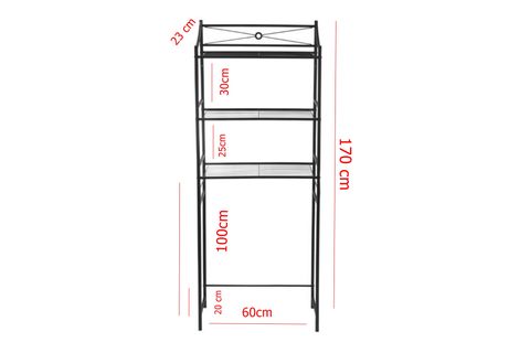 RETODESİGN KLOZET ARKA RAFI, SİYAH