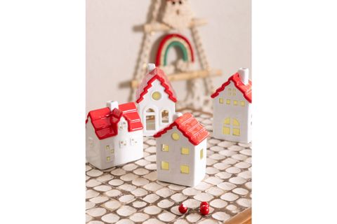 THE MİA DEKORATİF LED IŞIKLI EV BİBLO, 10X7X16 CM