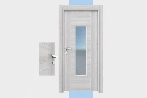 ALO KAPI MELAMİN MODERN İVRİZ CAMLI ODA KAPISI, 76/204/14-17 CM