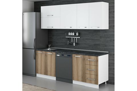 MİNAR 220 CM MUTFAK DOLABI BEYAZ DORE 220 D10