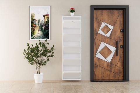 VEGA KİLİTLİ METAL AYAKKABILIK, BEYAZ, 5 KAPAKLI