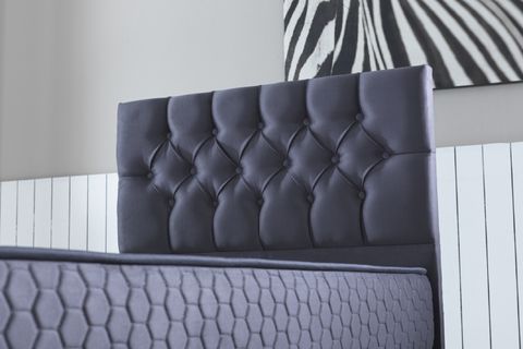 DAKRON TEK KİŞİLİK YATAK BAZA BAŞLIK SET LUXURY, ANTRASİT, 90X190