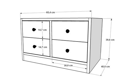 YUSUF KOMODİN, 4 ÇEKMECELİ, KMD-1003-Ç
