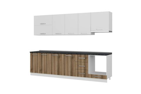 MİNAR ATLANTİS 285 CM MUTFAK DOLABI BEYAZ DORE 285-D5
