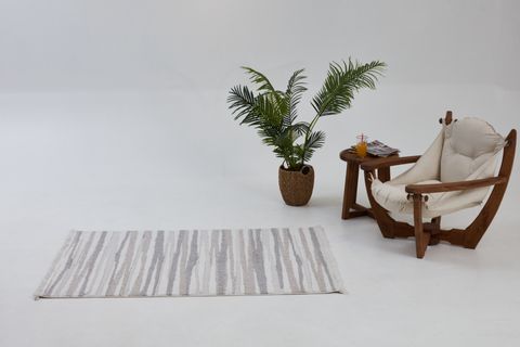 4K INFİNİTY COLLECTİON MODERN MAKİNE HALISI 02, WHİTE BEİGE, 80X150 CM