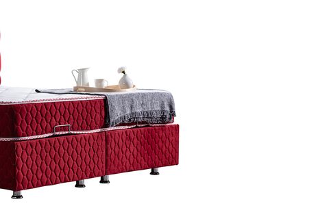 ZÜMRÜT NEW BAZA BAŞLIK VE ORTHOSOFT YATAK SETİ, BORDO, 90X200