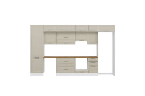 ALVİNKA 385X240 CM KLASİK MEBRAN MUTFAK DOLABI, MBB E80B60S45 1 MEBRAN KUMTAŞI SUNTALAM