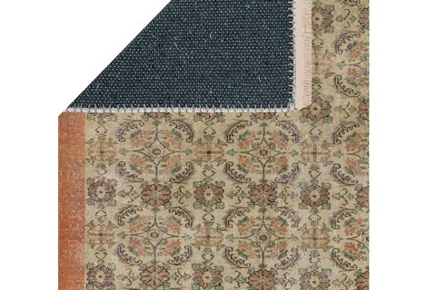 VİNTAGE DESENLİ BEJ ETNİK KİLİM DOKUMA TABAN HALI, 321 YNG, 150X230 CM