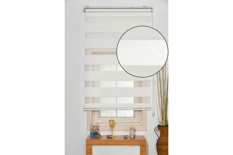 DEKORSTİLİM ZEBRA STOR PERDE PLİSE BEYAZ 110 X 200