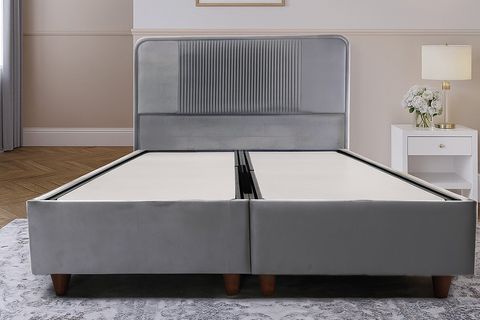 LUNA NUVA BAZA VE BAŞLIK SETİ, AÇIK GRİ, 100X200