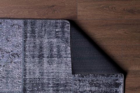 ARTLOOP PATCHWORK DESENLİ JAZZ DEKORATİF ŞÖNİL DOKUMA SİYAH HALI AL 81 150X230