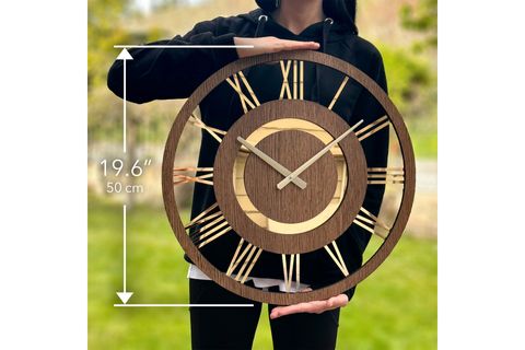 ROMA RAKAMLI AHŞAP DUVAR SAATİ