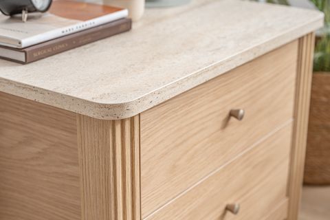 HAVEN KOMODİN, MEŞE TRAVERTEN, 2 ÇEKMECELİ