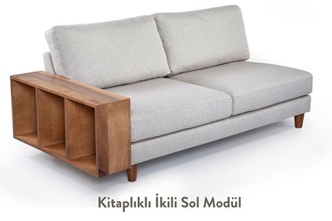 MERLİN KİTAPLIKLI KÖŞE KOLTUK