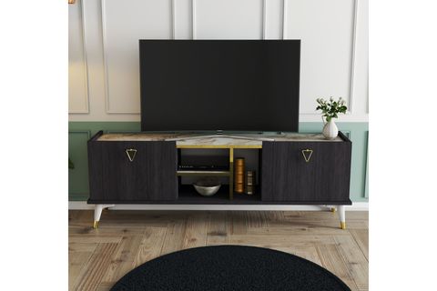 MEZZA 1520 ALLEGRA 150 CM TV ÜNİTESİ TREVİSO EFES HGS.(ALTIN ŞERİTLİ)