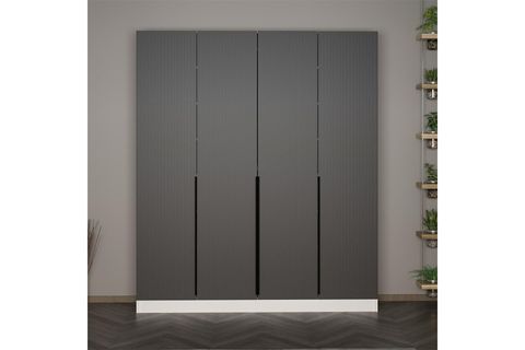 KALE 210 CM 4 KAPAKLI 2B RAF PORTMANTO, BYZ MBR ÇİZGİLİ ANT