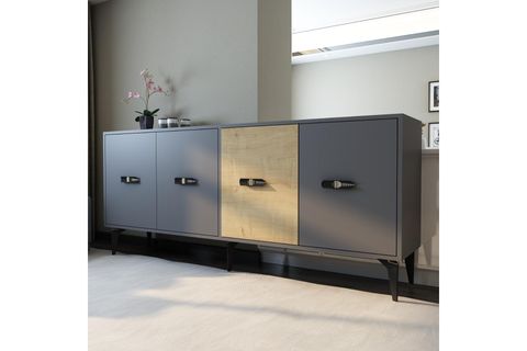 CHERRYCT KONSOL, 180 CM, ANTRASİT SAFİRMEŞE