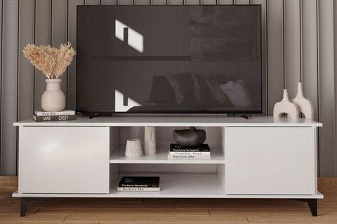 RUDA TV ÜNİTESİ, BEYAZ, 139 CM