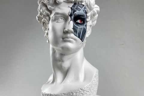 DAVID CYBORG POP ART DEKORATİF ROMA YUNAN HEYKELLERİ