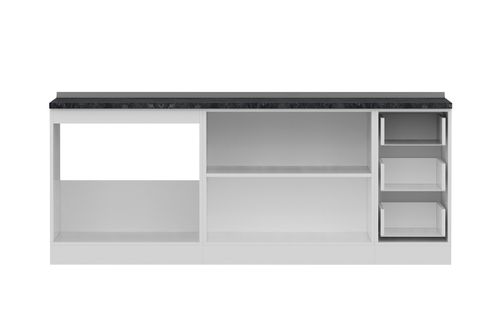 MİNAR 210 CM MUTFAK DOLABI BEYAZ 210-B2-ALT MODÜL
