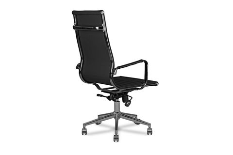 FORSİT OFİS SLİM DERİ DÖŞEMELİ KROM MÜDÜR OFİS KOLTUĞU