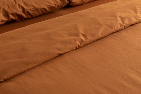 LUNA COZY YIKANMIŞ PAMUKLU NEVRESİM SETİ, ÇİFT KİŞİLİK, KİREMİT