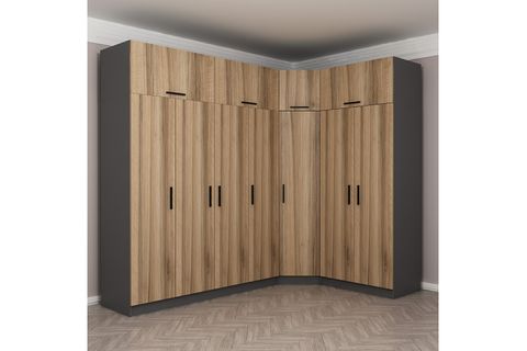 MİNAR KALE GARDIROP 3,  7 KAPAKLI,  DORE