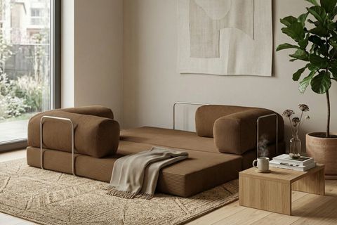 LEGOM YATAKLI AKTİVİTE KÖŞE KOLTUK SÜTLÜ KAHVE, 200X200