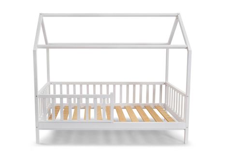 NATURKİDZ PINE MONTESSORI ÇATILI KARYOLA, BEYAZ, 90X190