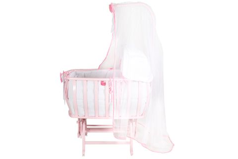 OTANTİK LÜKS SALLANIR SEPET BEŞİK, PEMBE, 60X90