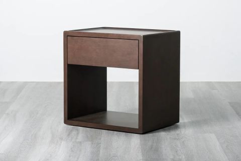KUTLU K1 MASİF AHŞAP KOMODİN, KOYU KAHVERENGİ