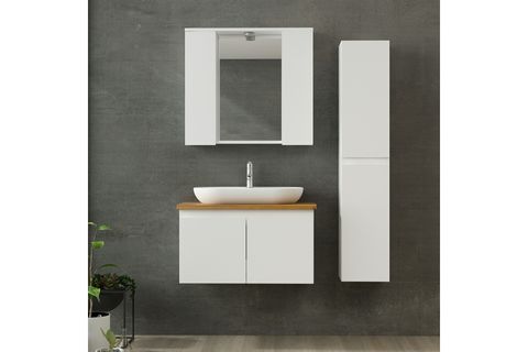 NİKA BANYO DOLABI AS2K23, BEYAZ, 85 CM