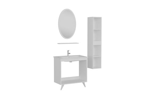 NİKA BANYO DOLABI AY2K107, BOY BEYAZ, 100 CM