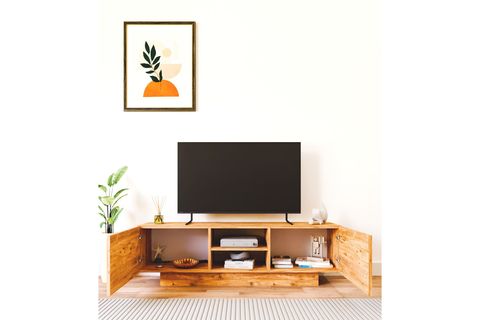 DORA ÇİFT KAPAKLI TELEVİZYON SEHPASI, ÇAM, 140 CM