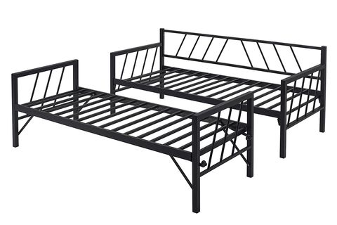 UNİMET GLORY DAYBED YAVRULU METAL KARYOLA, SİYAH, 90X200