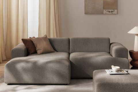 ELSA KETEN MİNİ KÖŞE KOLTUK, SOL KÖŞE, KAHVERENGİ