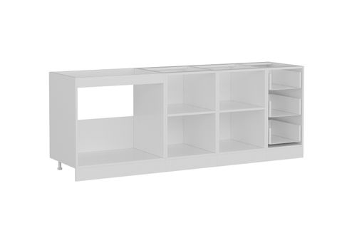 MİNAR 220 CM MUTFAK DOLABI BEYAZ DORE 220-D2-ALT MODÜL