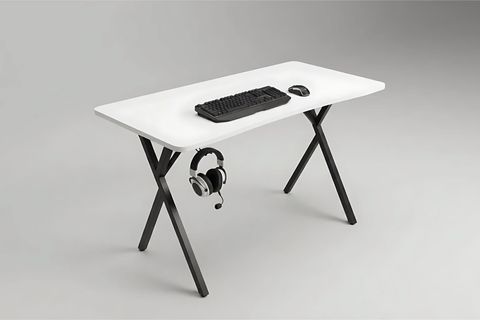 GAMİNG OYUNCU MASASI, BEYAZ SİYAH, 120 CM