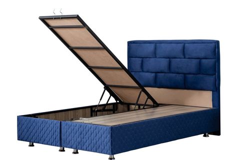 DİEGO NEW BAZA BAŞLIK VE YATAK SETİ, LACİVERT, 100X200